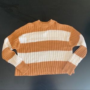 Cropped long sleeve sweater